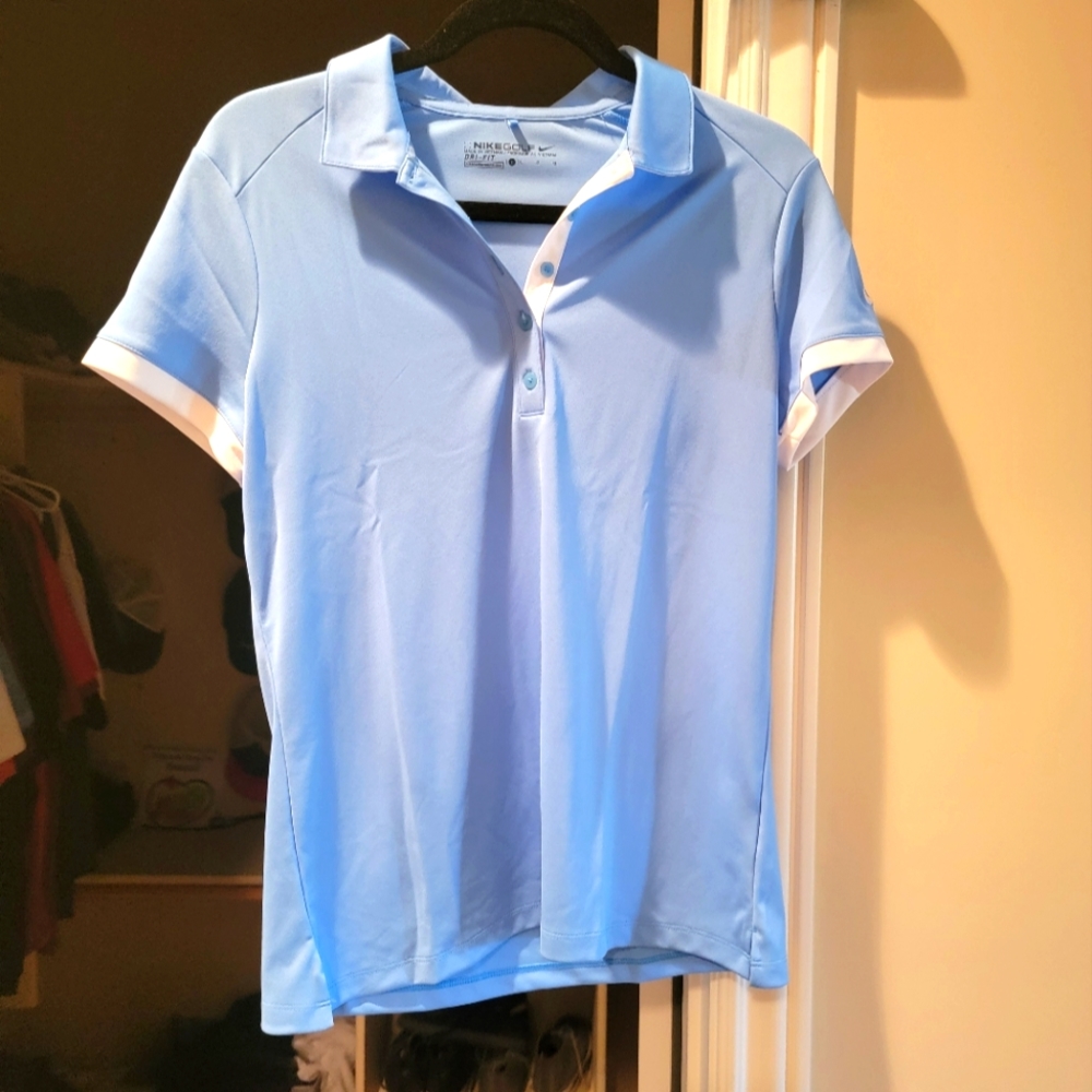 NWOT NIKE womens fitted GOLF DRI-FIT POLO